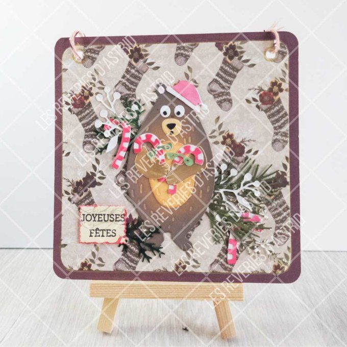 carte de Noël avec ours