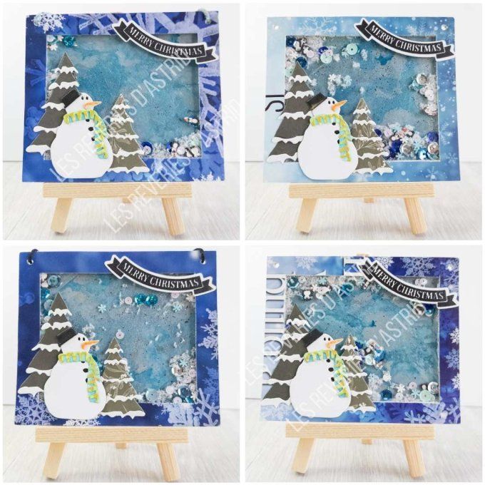 Bonhomme de neige shaker carte