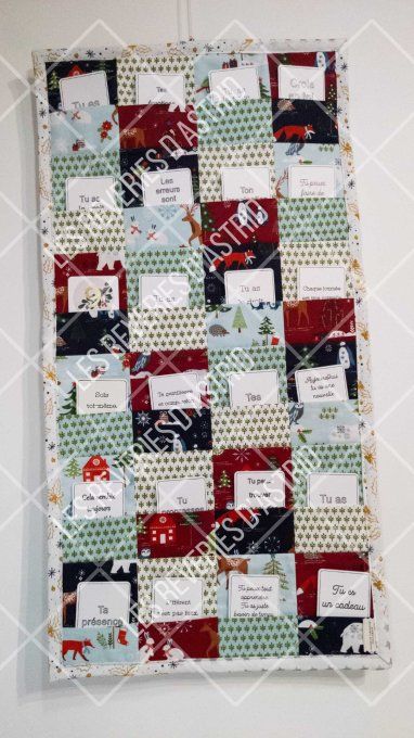 Calendrier de l'avent en tissu autour de l'estime de soi