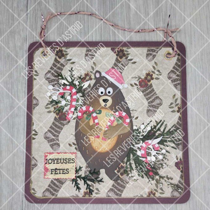 carte de Noël avec ours