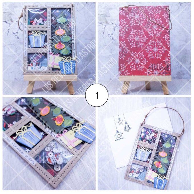 Carte de Noël Shaker avec Sapin - 1