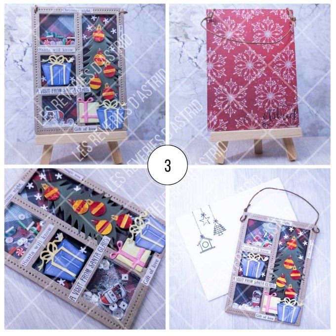 Carte de Noël Shaker avec Sapin - 1