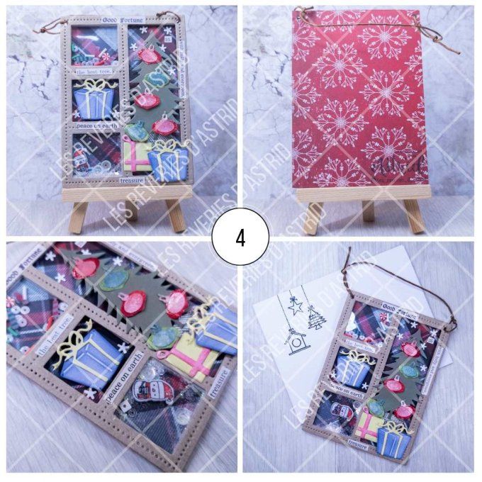 Carte de Noël Shaker avec Sapin - 1