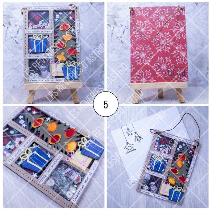 Carte de Noël Shaker avec Sapin - 1