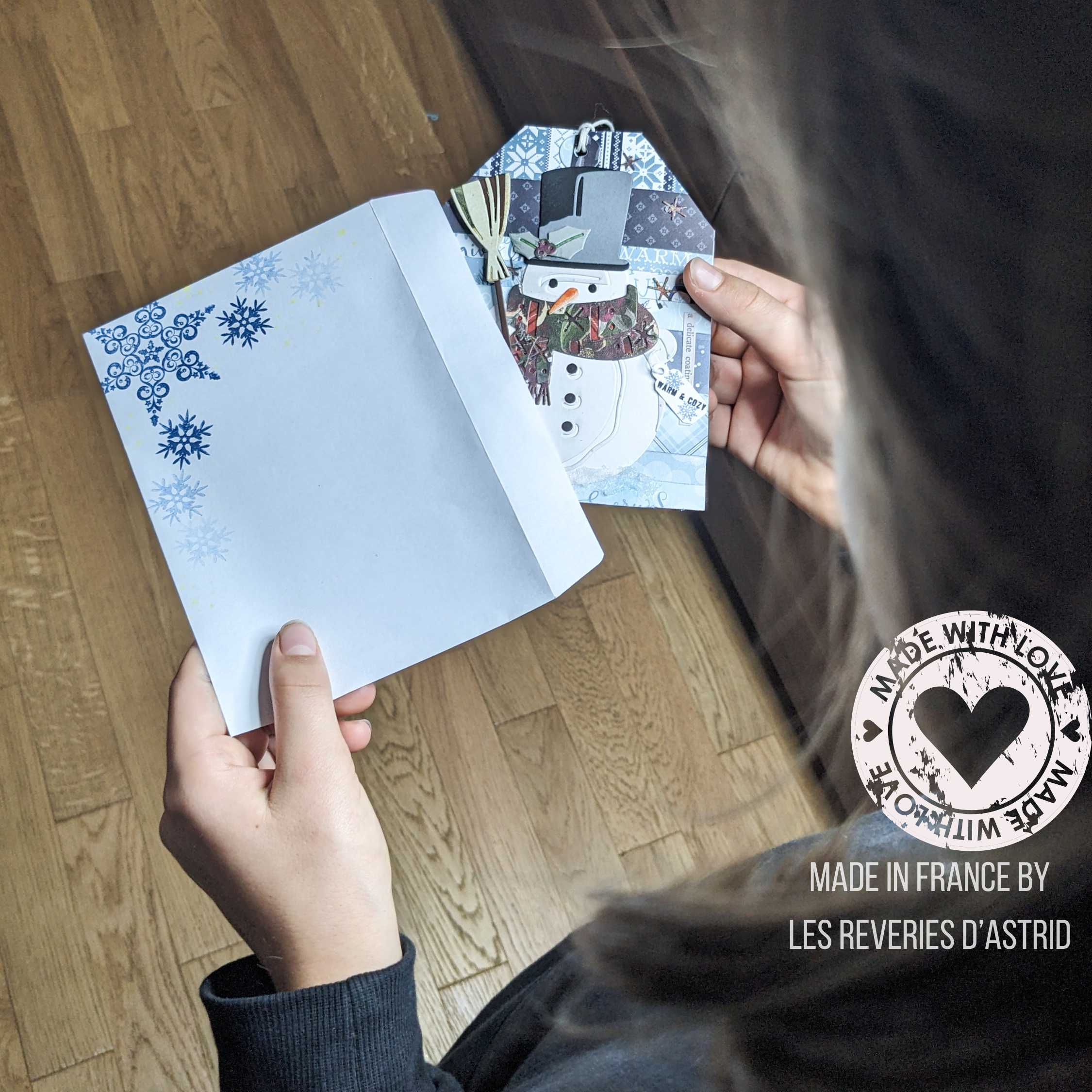 carte de Noël unique avec bonhomme de neige – Image 8