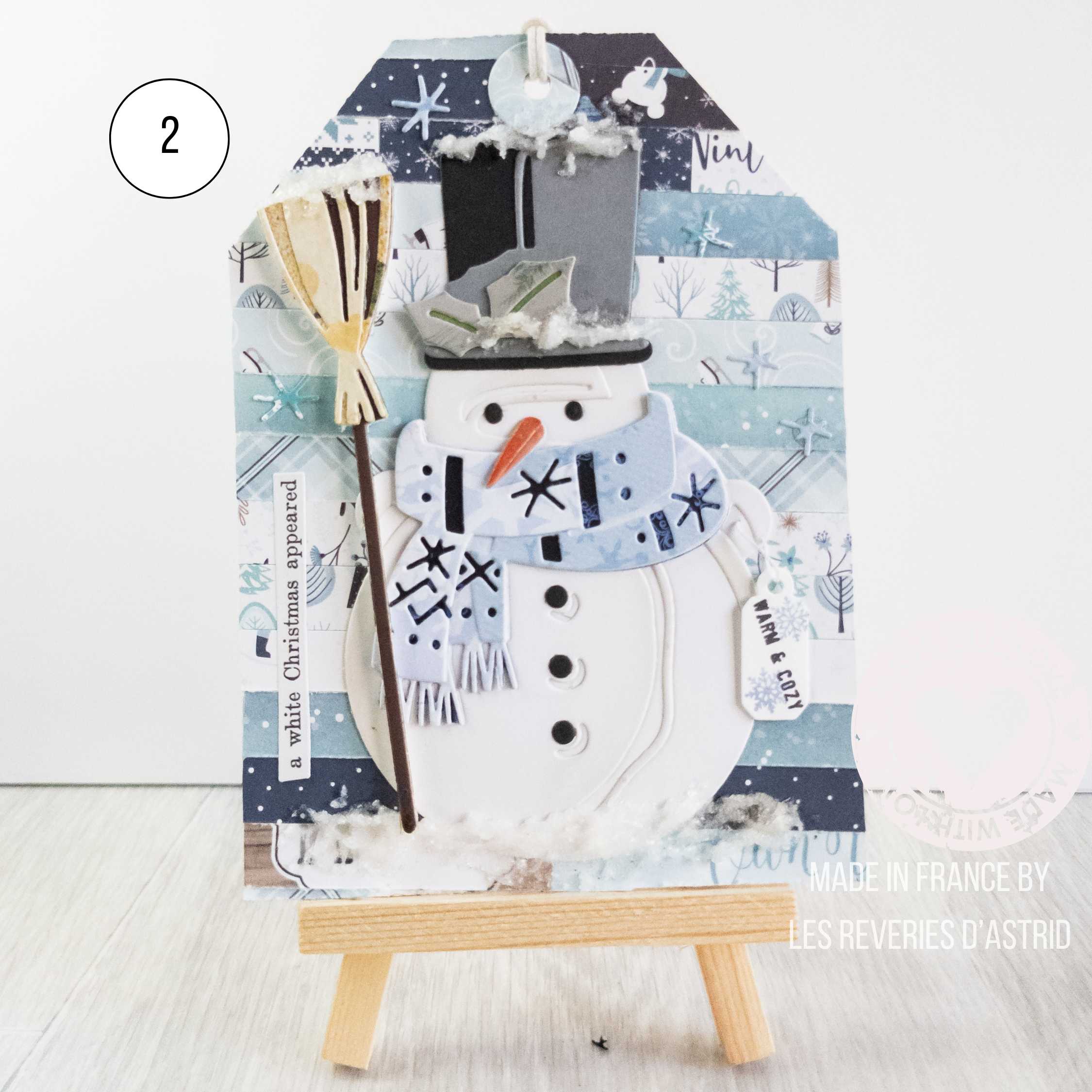 carte de Noël unique avec bonhomme de neige – Image 2