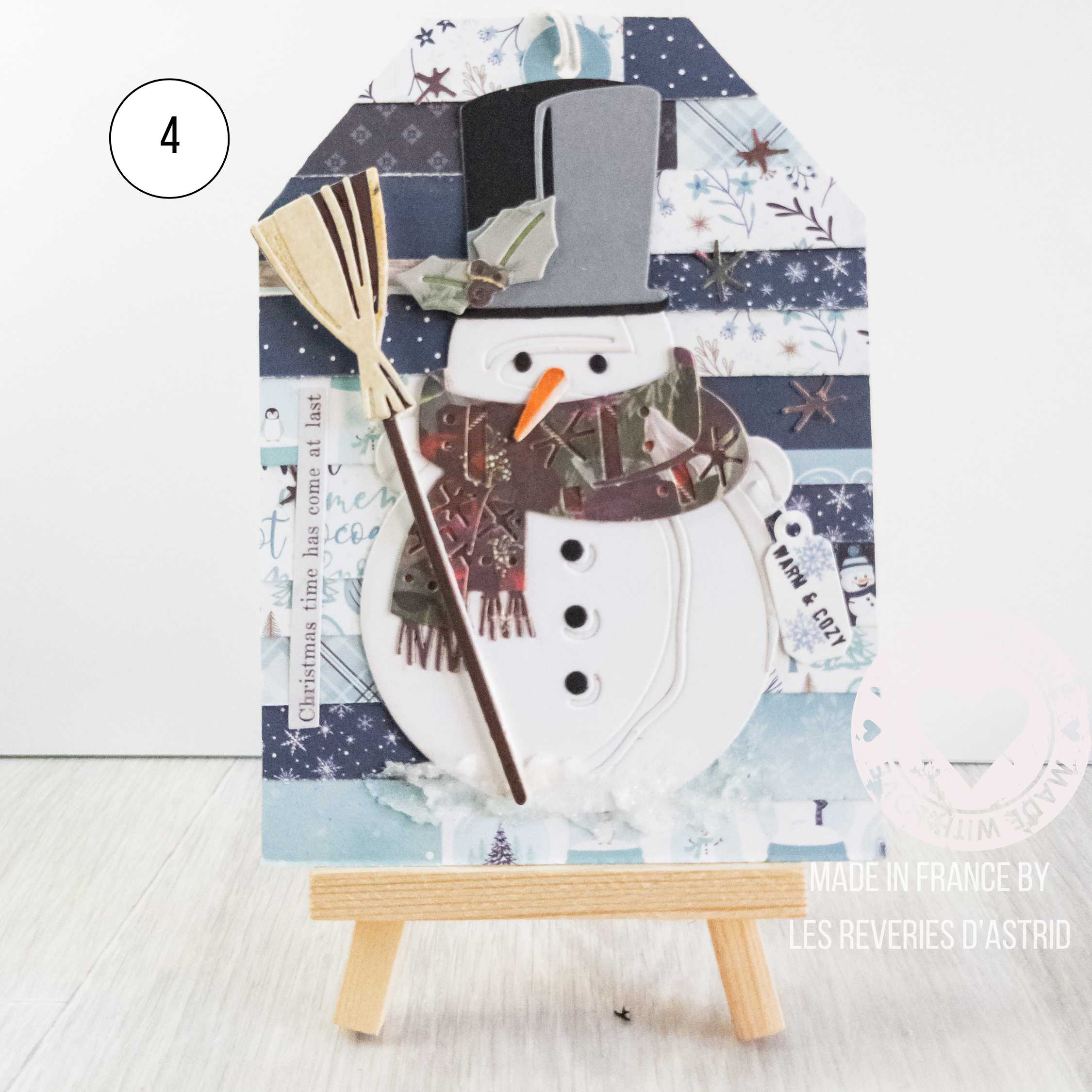 carte de Noël unique avec bonhomme de neige – Image 4