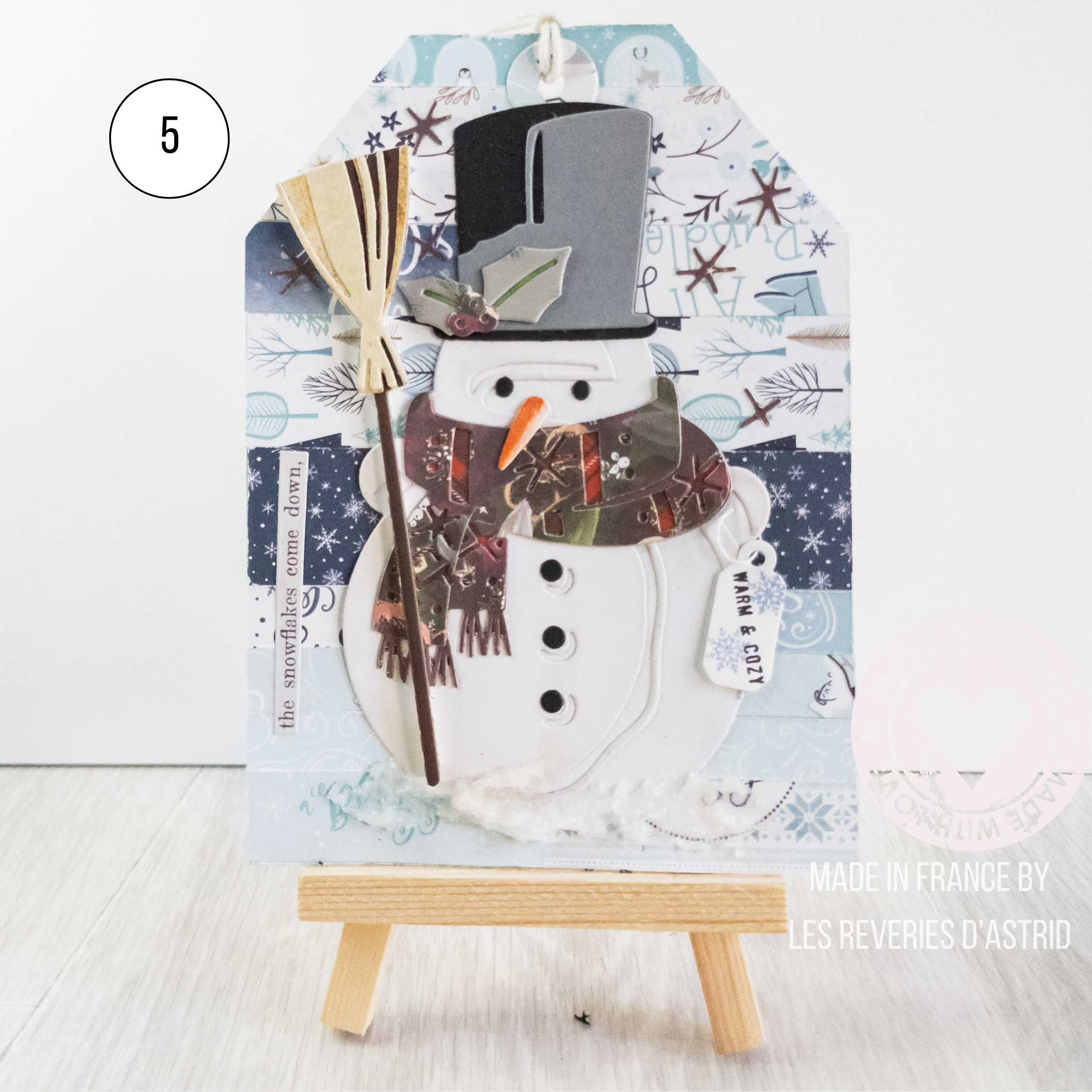 carte de Noël unique avec bonhomme de neige – Image 5