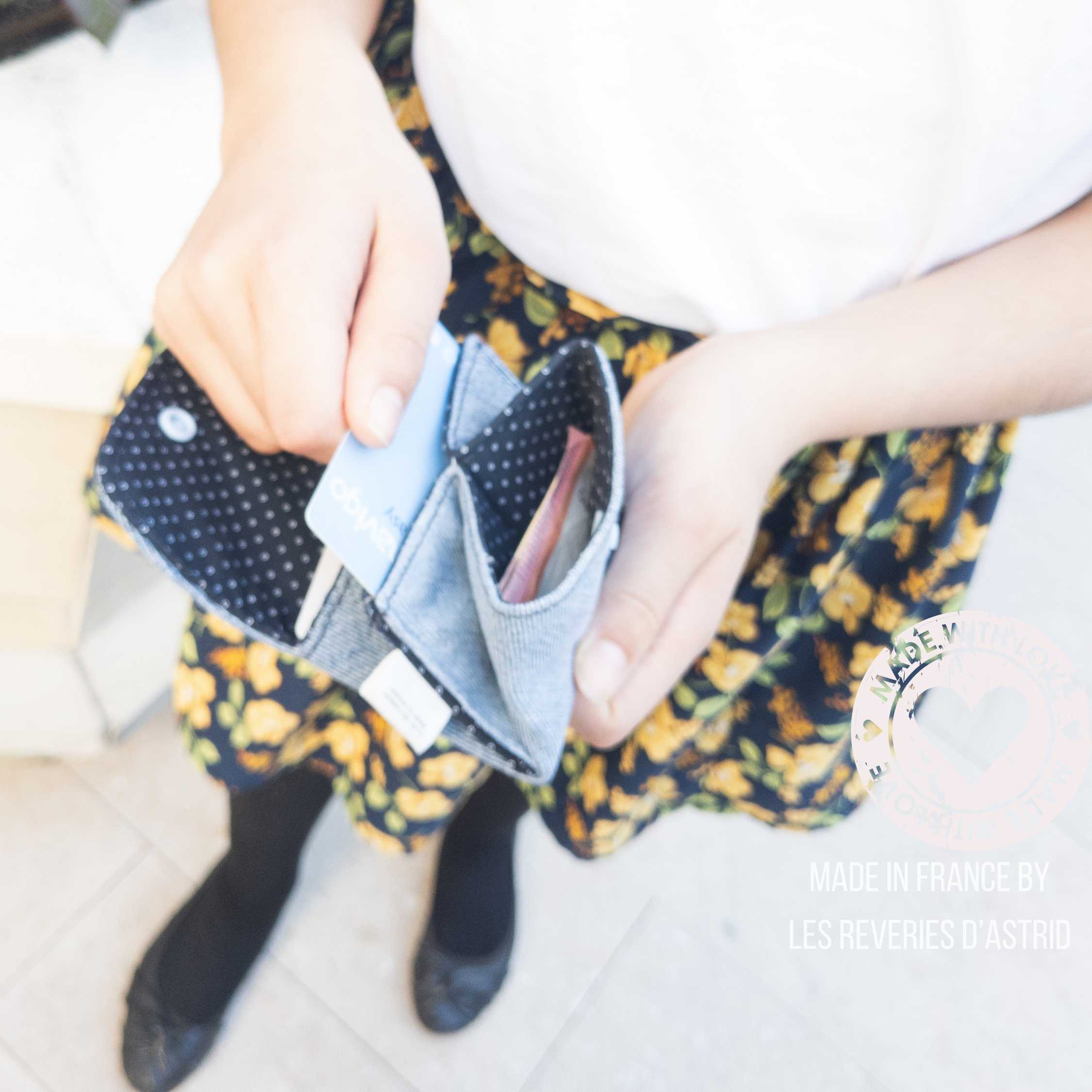 Porte-carte en jeans - 3 compartiments – Image 4
