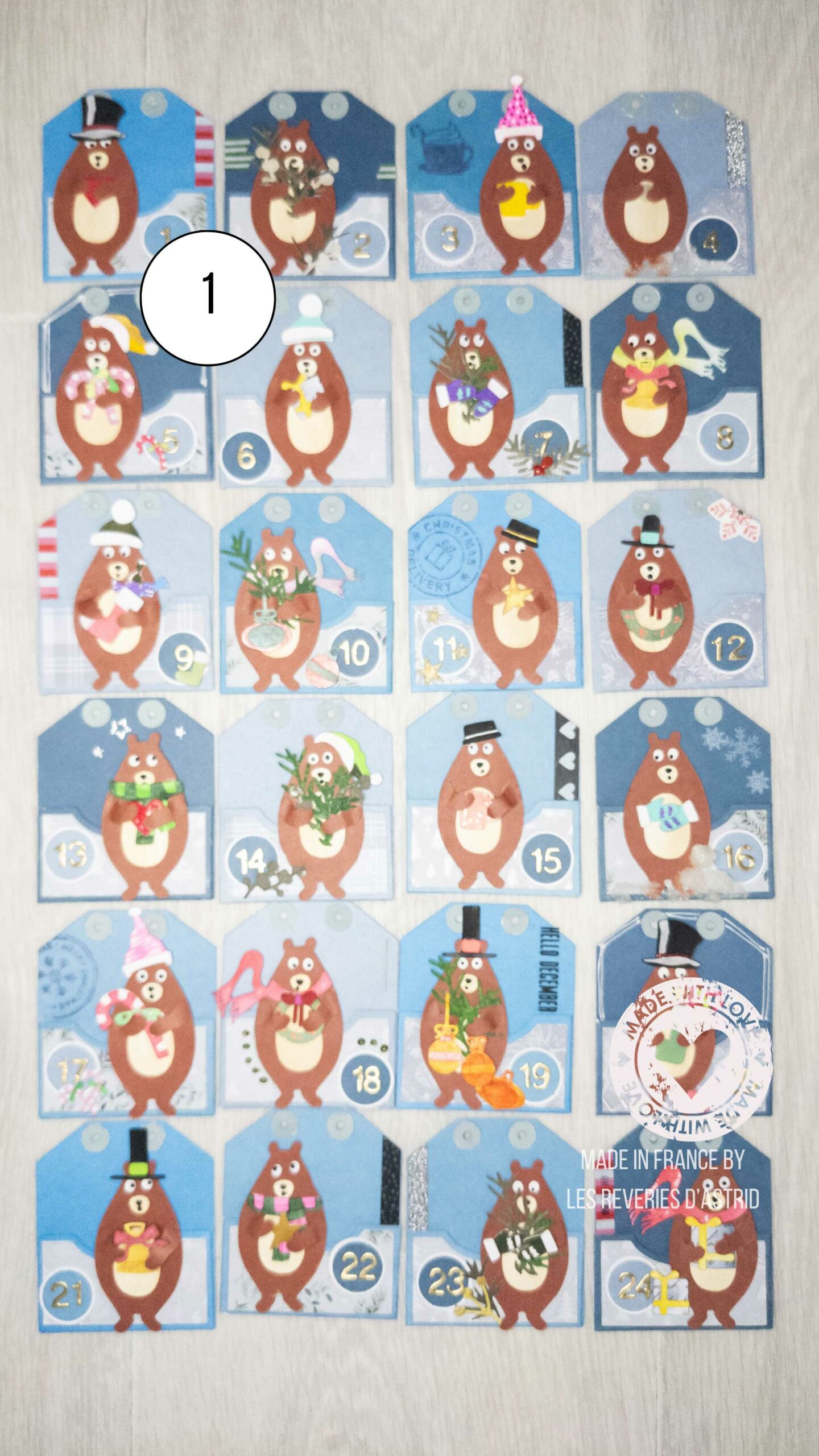 Calendrier de l'avent autour de l'estime de soi