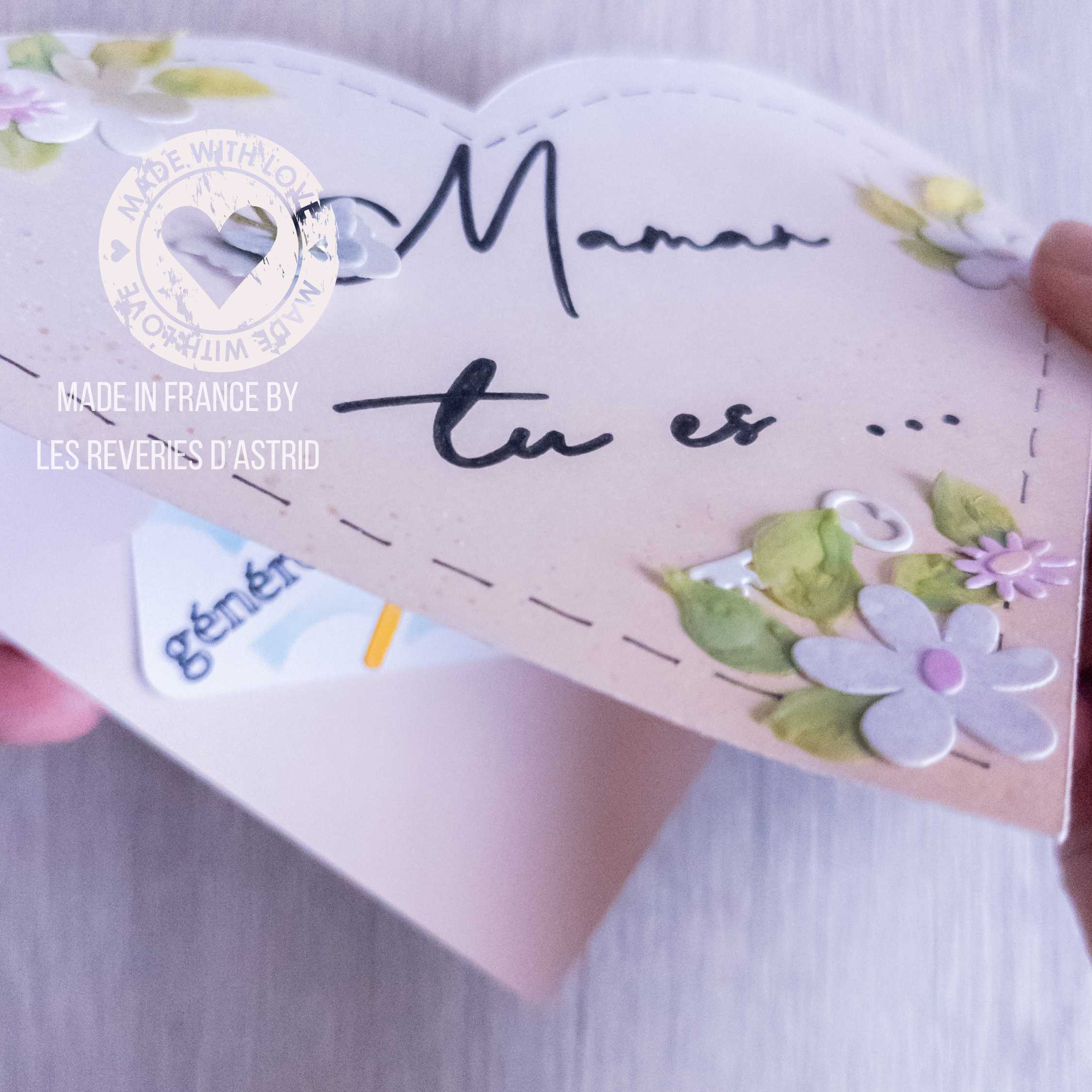 Carte en forme de cœur - fond orange – Image 9