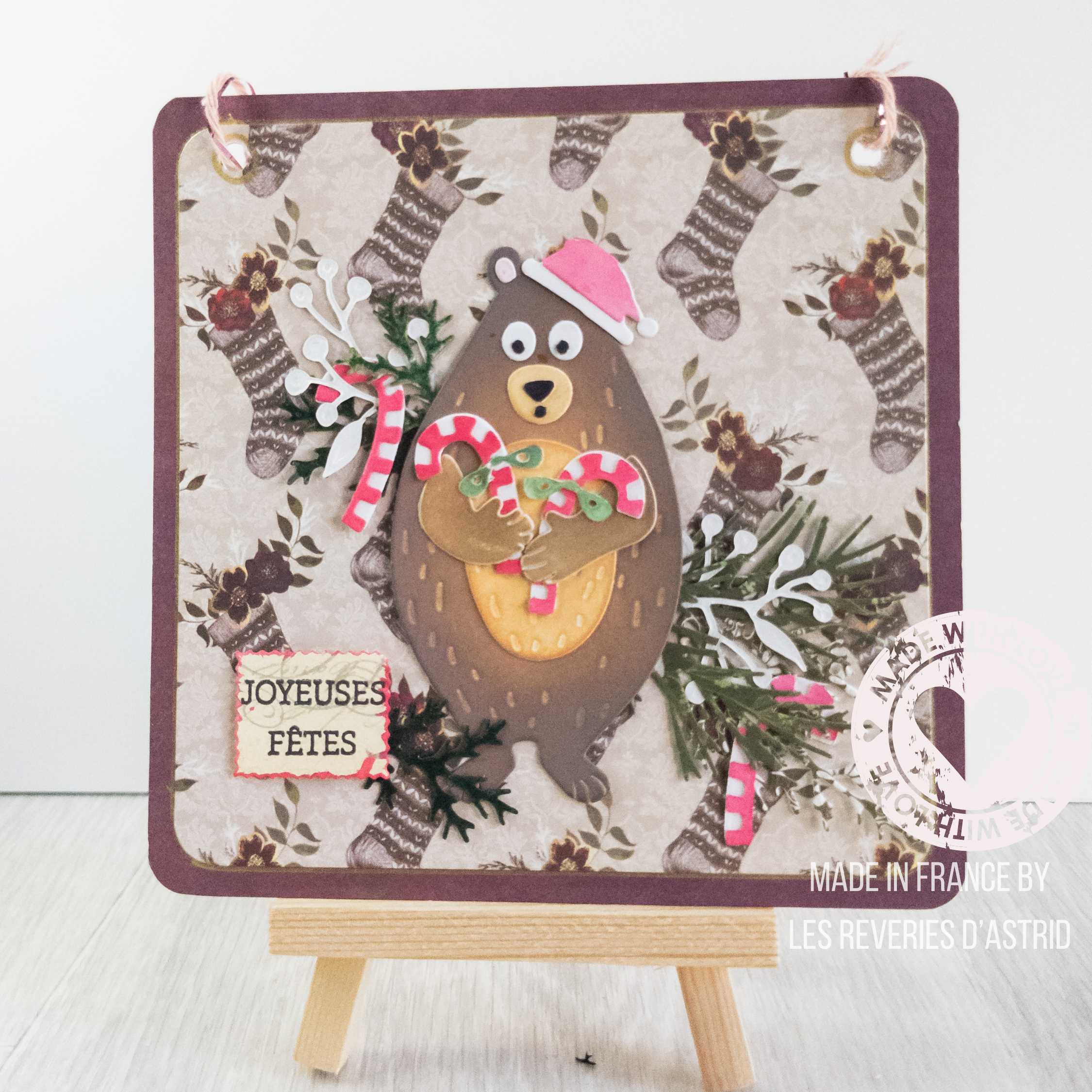 carte de Noël avec ours