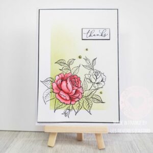 Carte de remerciement - Rose