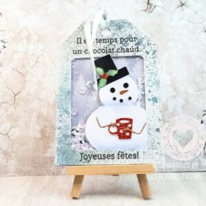 Il est temps pour un chocolat chaud - carte de Noël de façon Shaker