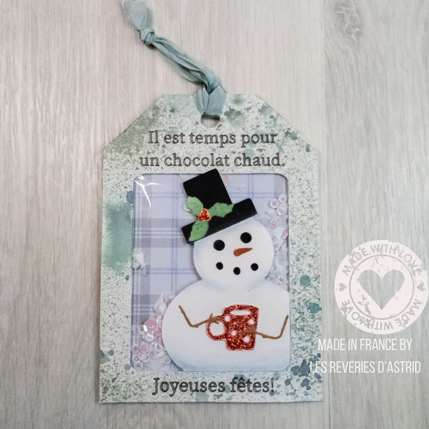 Il est temps pour un chocolat chaud - carte de Noël de façon Shaker – Image 5