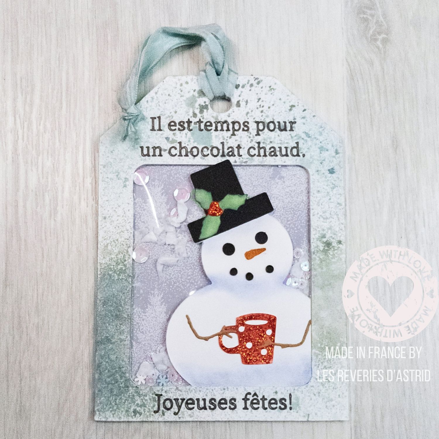 Il est temps pour un chocolat chaud - carte de Noël de façon Shaker – Image 6