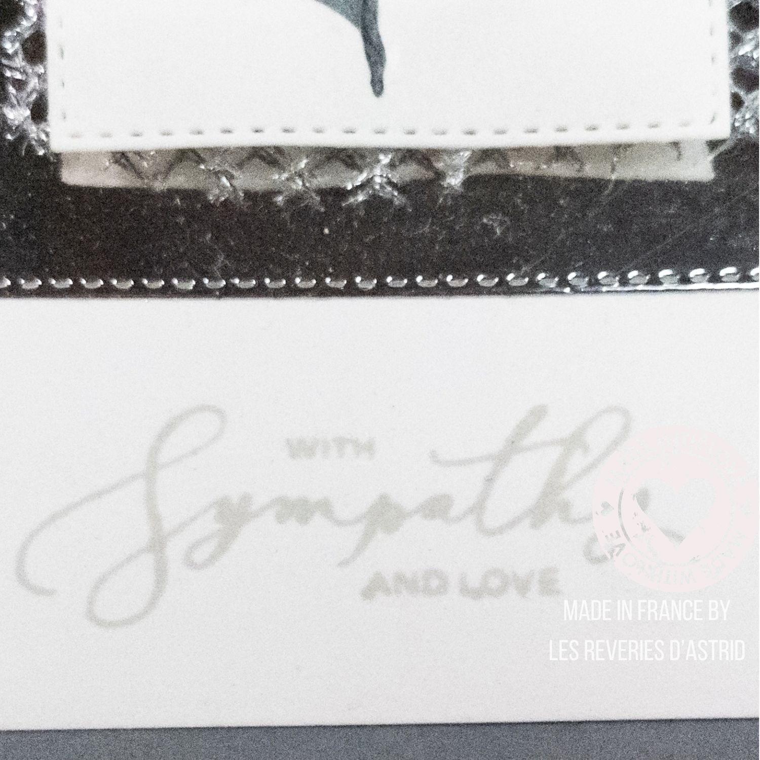 Carte de condoléances avec une rose grise - création unique – Image 4