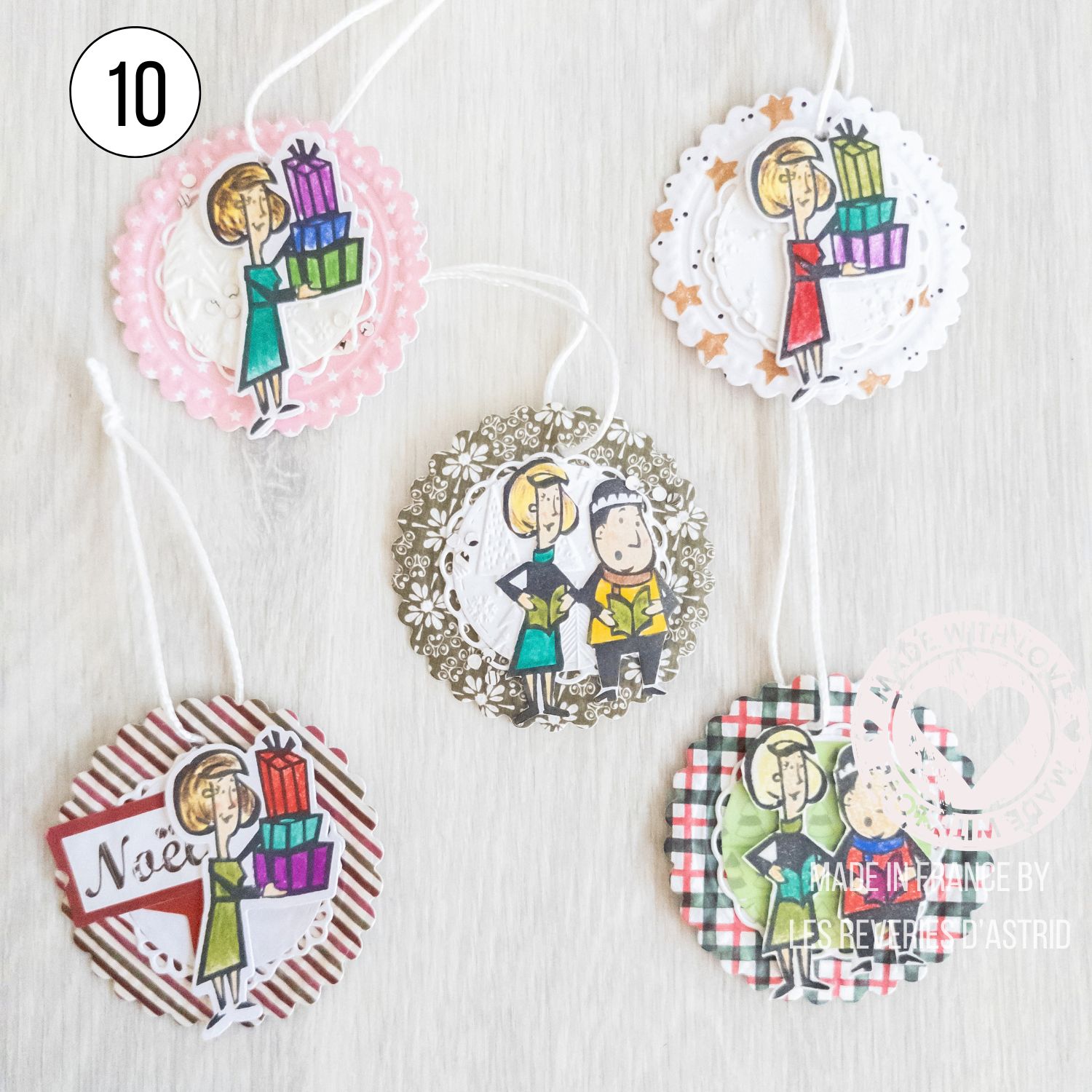 Étiquettes pour les cadeaux de Noël qui se transforment en décoration de Noël – Image 10