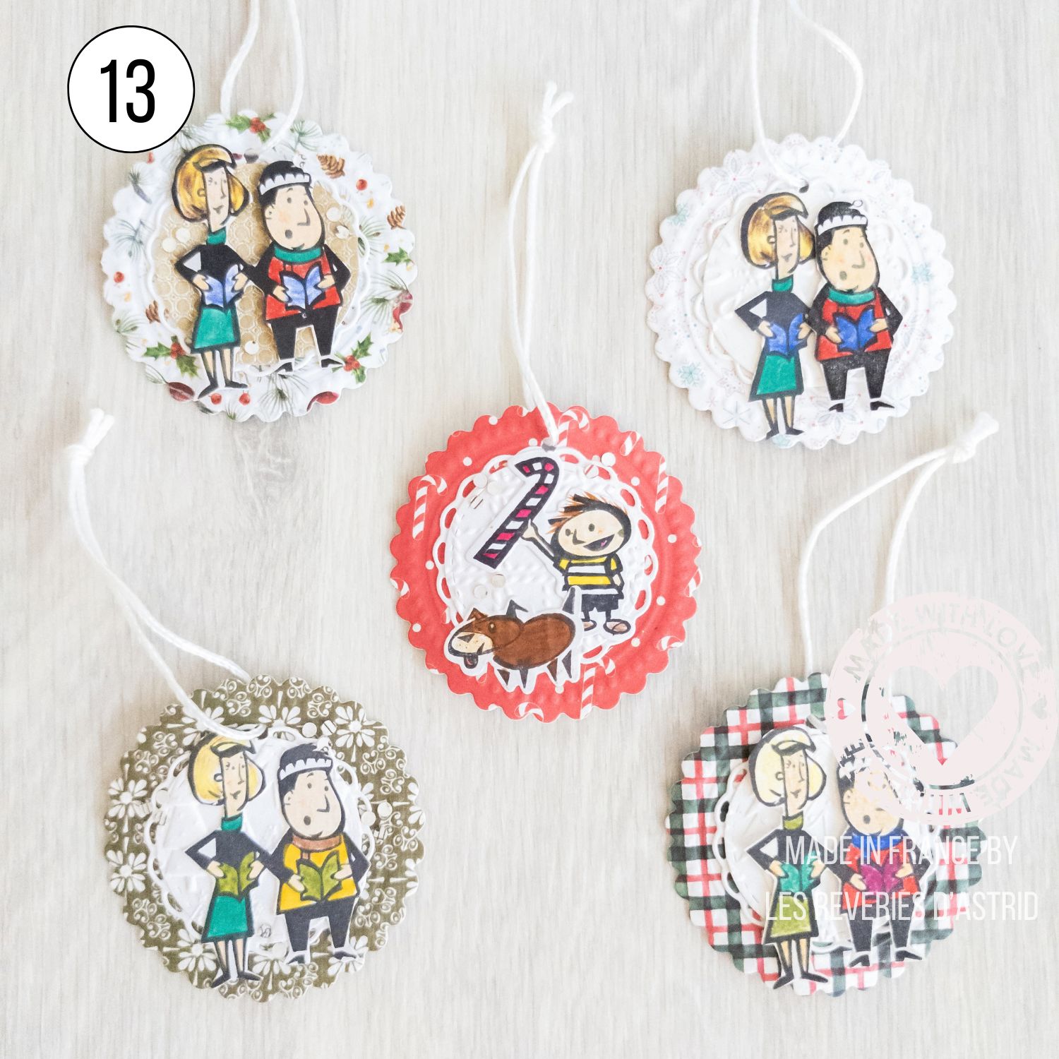 Étiquettes pour les cadeaux de Noël qui se transforment en décoration de Noël – Image 13