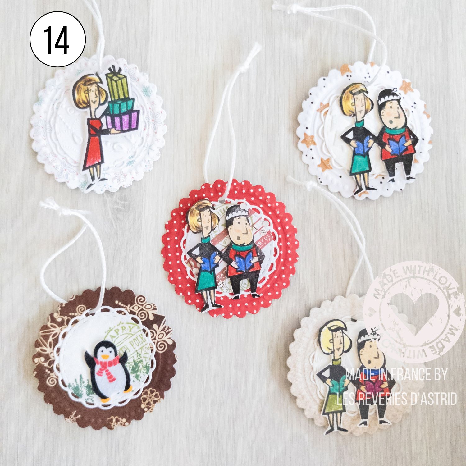 Étiquettes pour les cadeaux de Noël qui se transforment en décoration de Noël – Image 14
