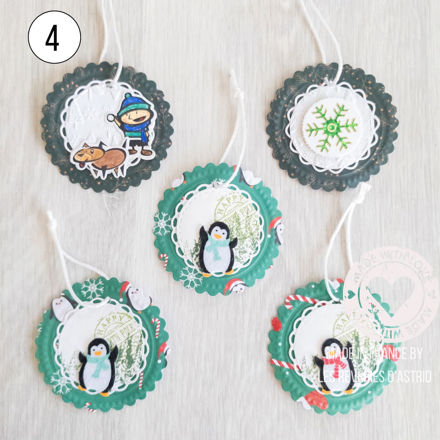 Étiquettes pour les cadeaux de Noël qui se transforment en décoration de Noël – Image 4