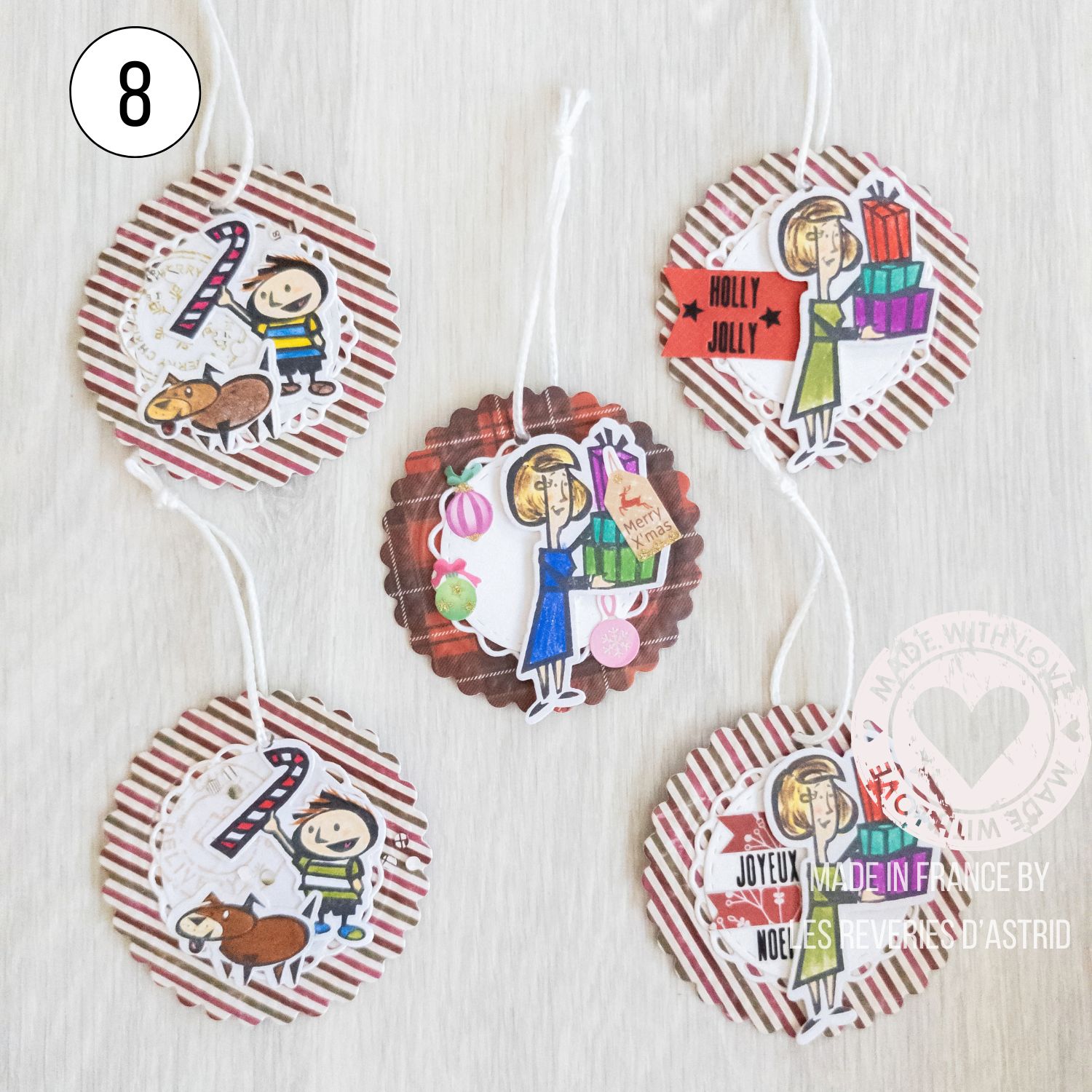 Étiquettes pour les cadeaux de Noël qui se transforment en décoration de Noël – Image 8